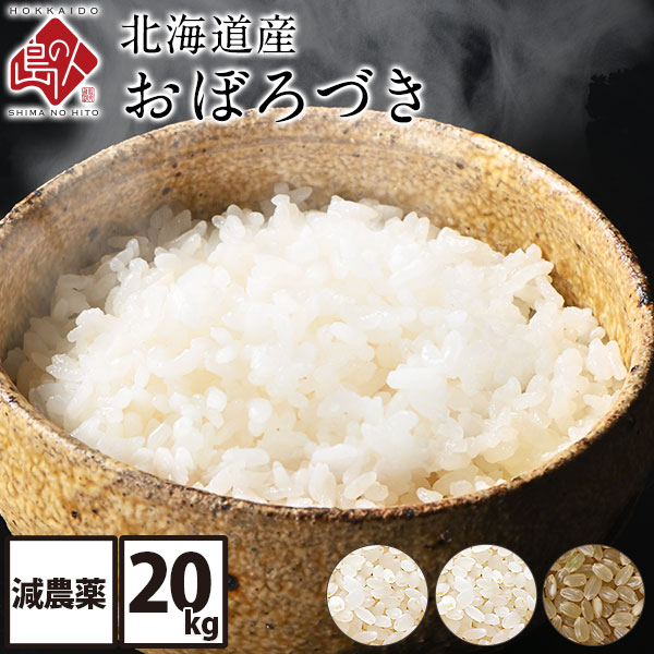 【令和3年度産 新米】北海道産 おぼろづき 20kg 送料無料 無洗米 白米 玄米(選べる精米方法)